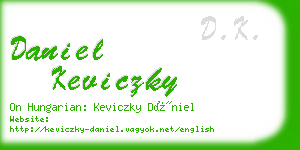 daniel keviczky business card